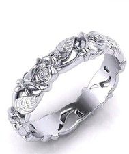 Anello fiore in rame placcato