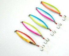 5 X ONDULANTI ARTIFICIALI TROUT AREA LOTTO 5 SPOONS TROTA 5 GRAMMI CON PIUME