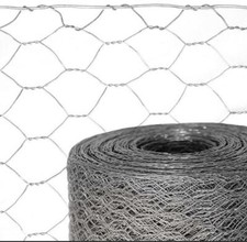 Rotolo 10mt Rete metallica zincata maglia 50x0,9mm per Recinzione Gabbie H50cm