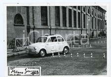 1964 RALLY 26^ Milano - Sanremo FIAT 500 durante slalom JOLLY CLUB Foto 18x13 cm