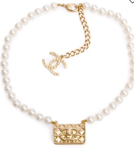 Collana chanel con patta - collana,