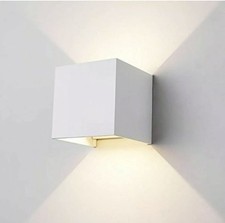 N°5 APPLIQUE PLAFONIERA CUBO LED 6w  FARETTO (Bianco) DA PARETE DOPPIA LUCE 