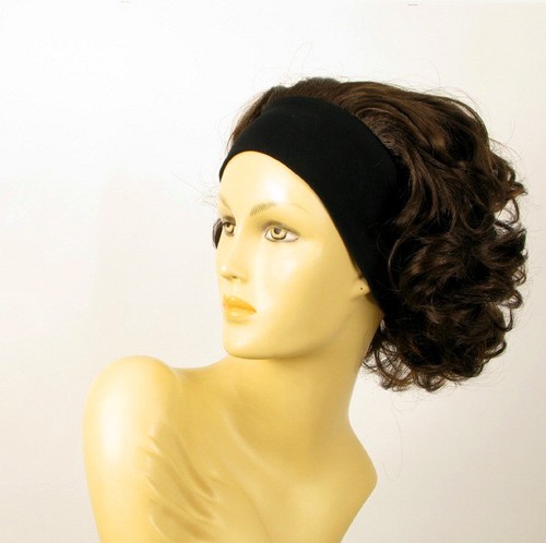Headband wig curly chocolate - headband,