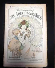 1901 ALPHONSE MUCHA ART NOUVEAU DICTIONNAIRE DES ARTS DECORATIFS LITOGRAFIA