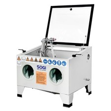 Sabbiatrice da banco cabinata SOGI S-56 - 95 L - 230 V - con accessori inclusi