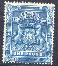 RHODESIA QV SG10 1892 £1 DEEP