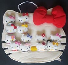 HELLO KITTY fabric finger puppets complete set of 12 +wall showcase Panini