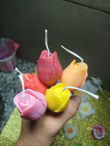 Candela tulipano artigianale - tulipano,