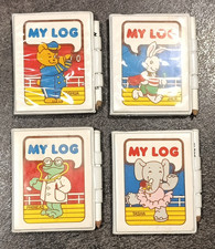 4 Mini notes/agenda con matita MY LOG S.S. HAPPINESS del 1979