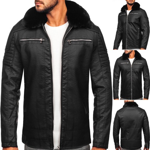 Giacca ecopelle giubbino biker