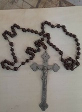 Antica Corona Del Rosario Con Crocifisso In Ferro  800 Lunghezza Crocifisso...