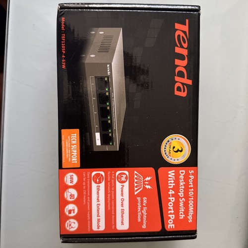 Tenda tef1105p 63w switch - tenda, tef1105p-4-63w