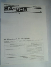 PIONEER SA-608 -  MANUALE DI