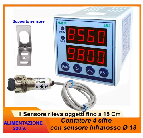 Conta pezzi npn con sensore - conta,
