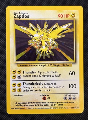 Zapdos set base unlimited holo - unlimited,