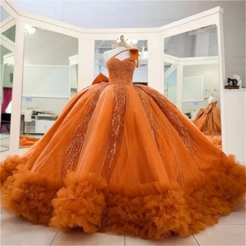 Abito quinceanera arancione - abito,