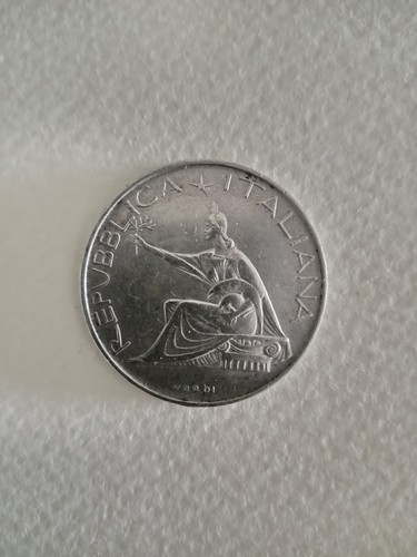 Moneta argento 500 lire - moneta,