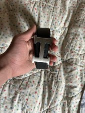 Cintura Hermès H nera pelle