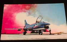 Fiat G91 della Pattuglia Acrobatica Italiana - cartolina viaggiata 1966