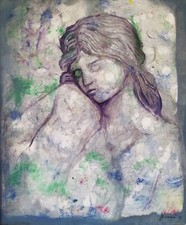 BERSANI Morfeo Ritratto/Mito Greco/Pittura Arte Contemporanea Italiana Originale