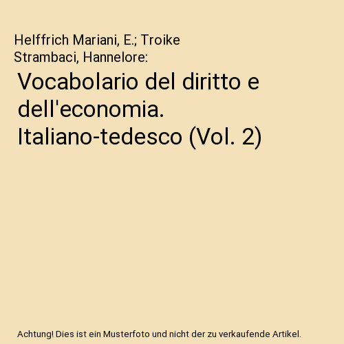 Vocabolario del diritto - , e