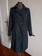 Marella trench coat donna giacca cappotto nero doppia fila