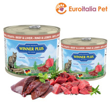 WINNER PLUS cibo Umido ipoallergenico per gatti con Manzo e Fegato scatolette