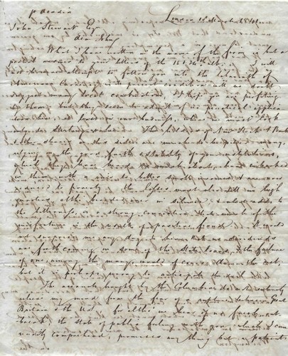1841 lettera british tobacco - 1841,