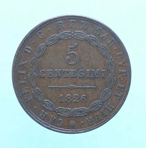 Carlo felice centesimi - carlo, 1826