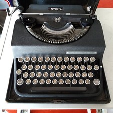 INVICTA PORTATILE MACCHINA DA SCRIVERE OLD&RARE TYPEWRITER DEL 1938 no OLIVETTI