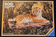 Puzzle Ravensburger 500 pezzi tigre nella giungla usato anni 80