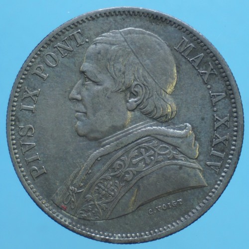 Pio lire 1870 roma - ix,