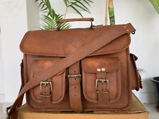 Messenger in pelle marrone vintage vera borsa estiva vera valigetta per laptop