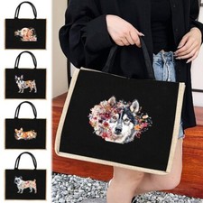 Printed Jute Tote Bag Reusable