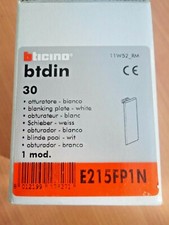 OTTURATORE BTICINO BTDIN BIANCO 1 MODULO COD. E215FP1N CONF. 30 PEZZI