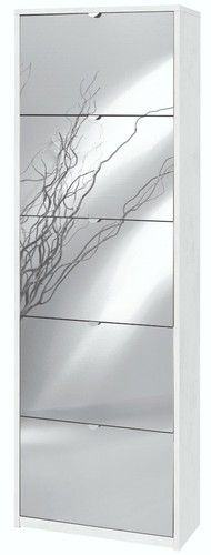 Armadio scarpiera slim bianca