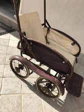 Antico passeggino inglese anni 40 in ferro 