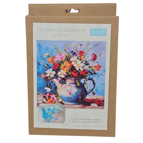 Kit punto croce fiori