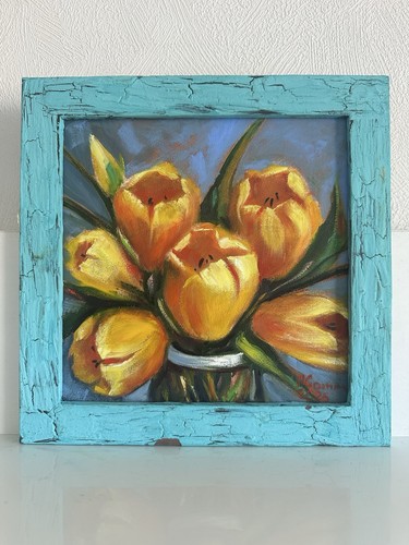 Quadro olio originale fiori - quadro,