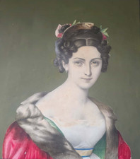 Antico ritratto dama stile - ritratto,