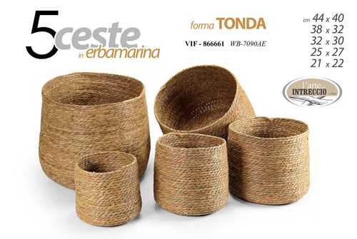 Tappeto tondo erba marina - erba,