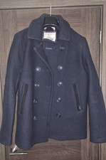 Vintage Superdry Bleecker Street Pea Coat Navy taglia M 