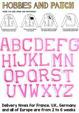 patch lettere alfabeto rosa pink lettera ABC nome toppa termoadesiva iron on kid