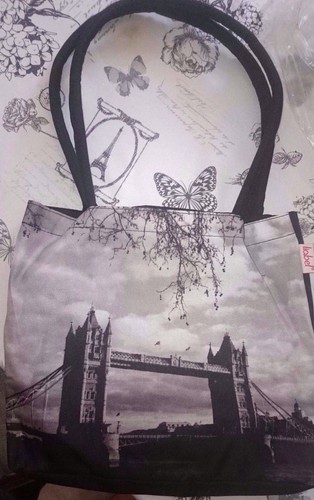 Borsa spalla stampa london - a,