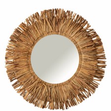 SPECCHIO TONDO ETNICO ORIENTALE AFRICANO TROPICALE VINTAGE DIAM cm 104 x 8 