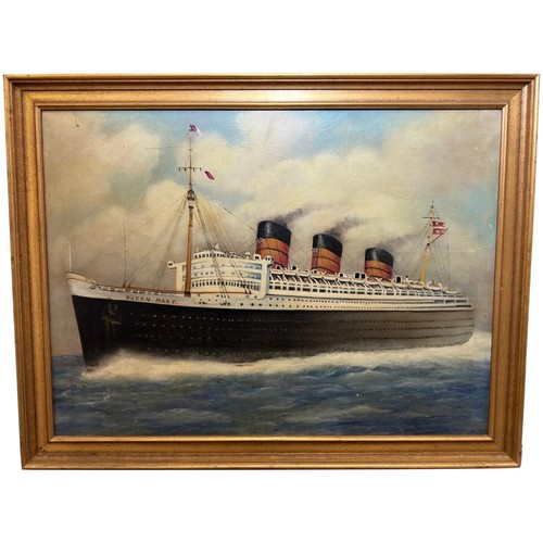 Dipinto rms queen mary - dipinto, nave
