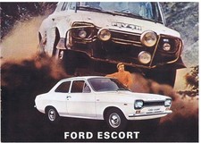 BROCHURE DEPLIANT AUTO FORD ESCORT MK 1 BERLINA E GT