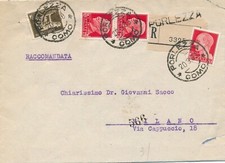 ITALIA REGNO 20 9 - 1939 RACCOMANDATA DA PORLEZZA COMO - 1231