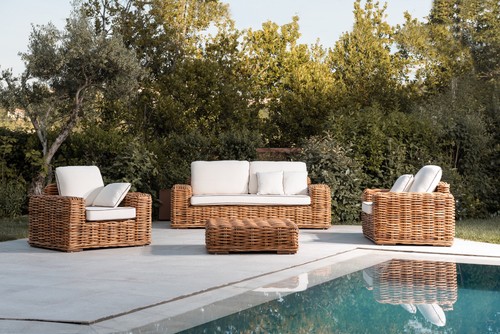 Salotto savana rattan naturale - salotto,