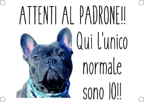 Targa cartello cane bulldog - targa,